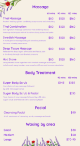 Services Lavish Thai Massage Spa Las Vegas